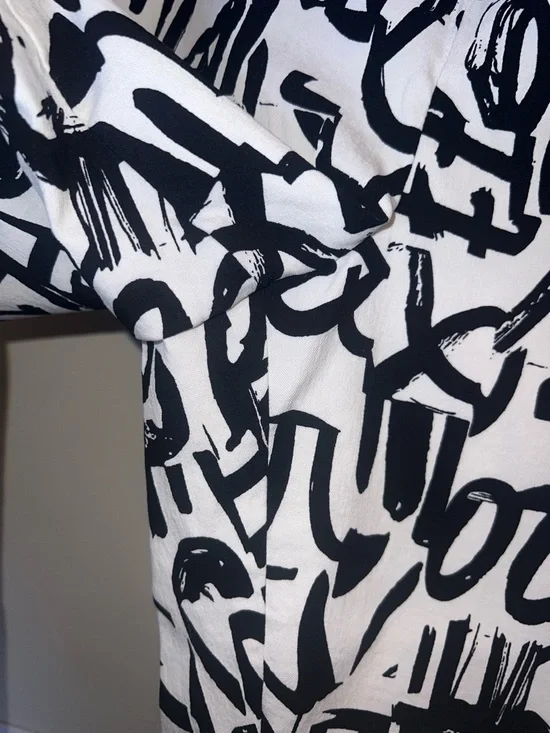 Swing Control Pull On Stretch Golf Pants Size 16 Black White Print - Picture 9 of 12